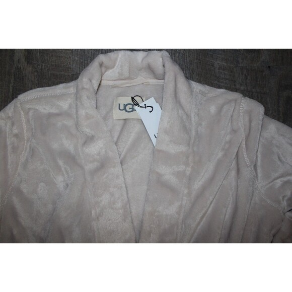 UGG WOMEN'S MARLOW PLUSH COZY LONG BATH ROBE MOONBEAN NWT - Picture 6 of 9